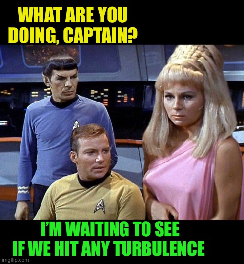 WHAT ARE YOU DOING, CAPTAIN? I’M WAITING TO SEE IF WE HIT ANY TURBULENCE | made w/ Imgflip meme maker
