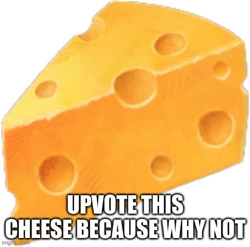 chezzzz | UPVOTE THIS CHEESE BECAUSE WHY NOT | image tagged in cheese,upvote,please | made w/ Imgflip meme maker