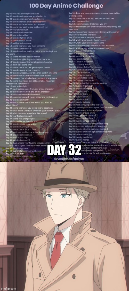 I Personally Think He's Cute | DAY 32 | image tagged in 100 day anime challenge | made w/ Imgflip meme maker
