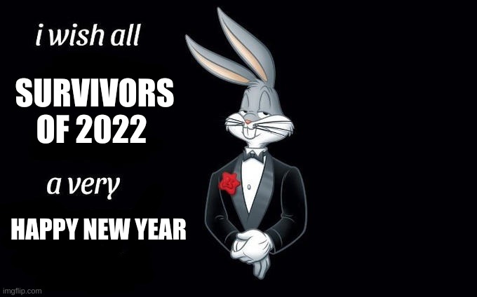 Only the legends have survived. | SURVIVORS OF 2022; HAPPY NEW YEAR | image tagged in i wish all x a very y | made w/ Imgflip meme maker