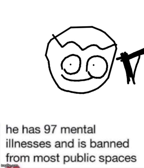 This is Malice btw | image tagged in he has 97 mental illnesses | made w/ Imgflip meme maker