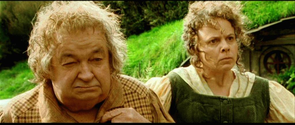 Grumpy hobbit couple Blank Meme Template