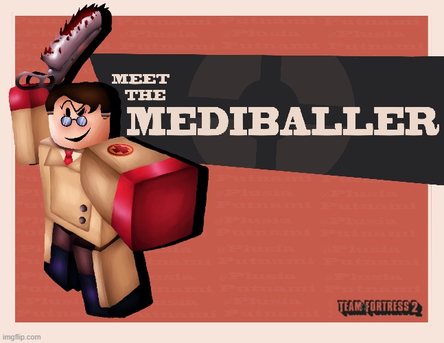Meet the MediBaller! Should I try to draw the other mercs? | image tagged in tf2,tf2 medic,the medic tf2,medic | made w/ Imgflip meme maker