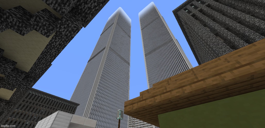 I moved the two pieces of the towers together | made w/ Imgflip meme maker