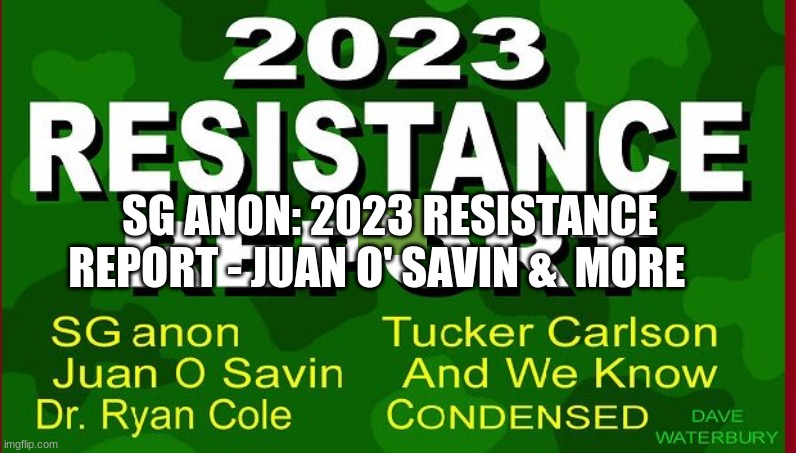 SG Anon: 2023 Resistance Report - Juan O' Savin &  More  (Video)