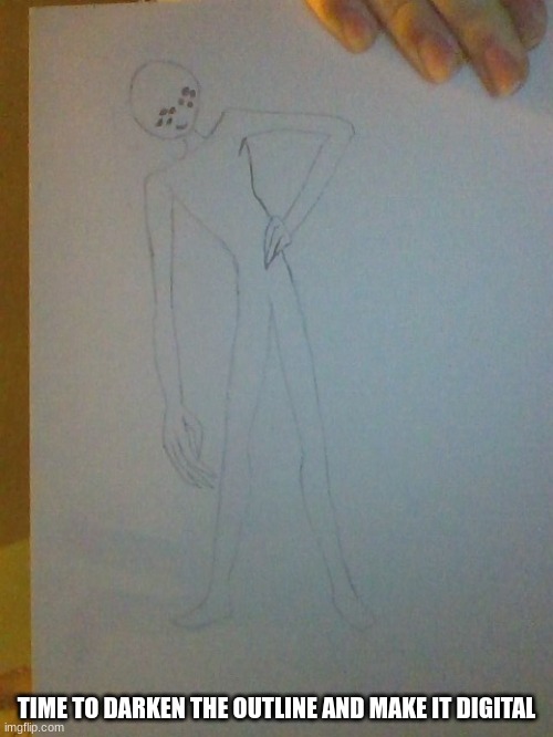 TIME TO DARKEN THE OUTLINE AND MAKE IT DIGITAL | made w/ Imgflip meme maker