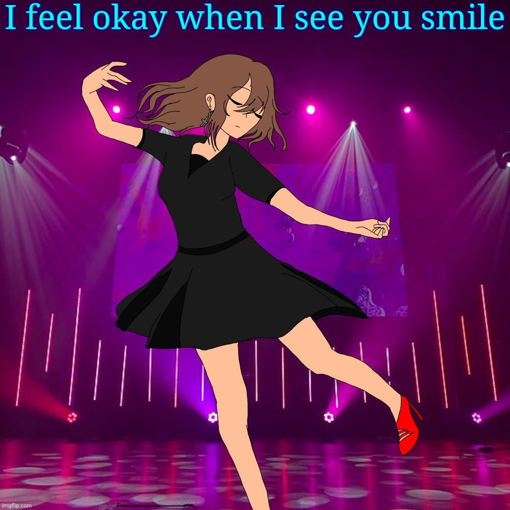 Irene (Isaac genderbend) | I feel okay when I see you smile | image tagged in irene isaac genderbend | made w/ Imgflip meme maker
