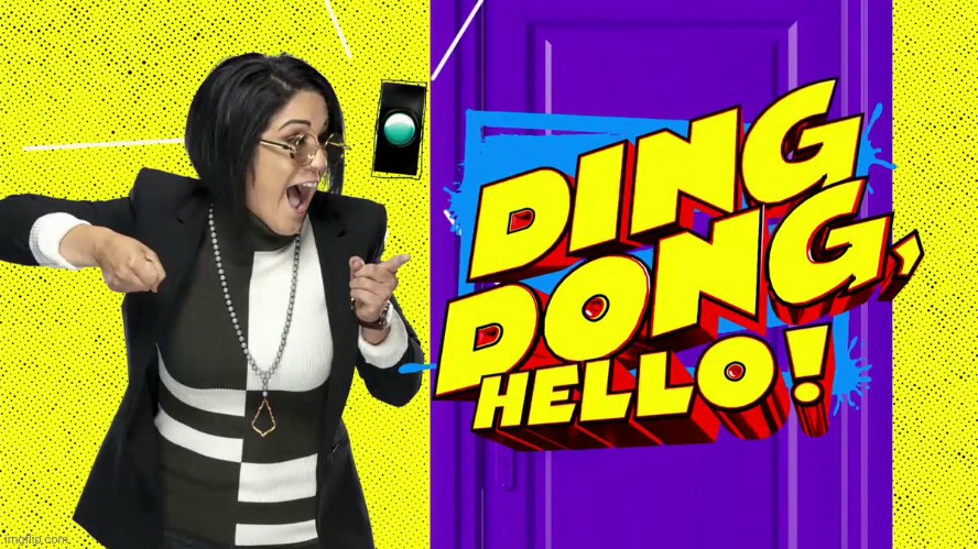 WWE Bayley Ding dong hello | image tagged in wwe bayley ding dong hello | made w/ Imgflip meme maker