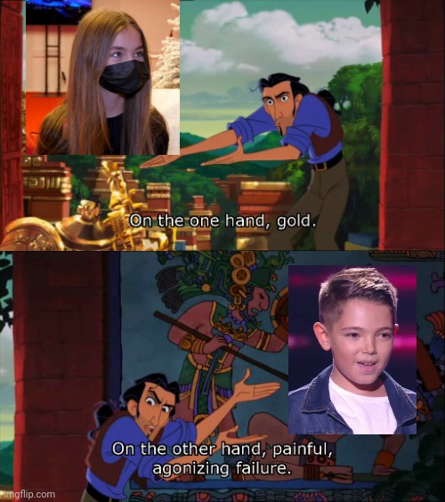 I don't like Lissandro Formica | image tagged in road to el dorado gold and failure,memes,lissandro fuckmica,forza valentina tronel,eurovision | made w/ Imgflip meme maker