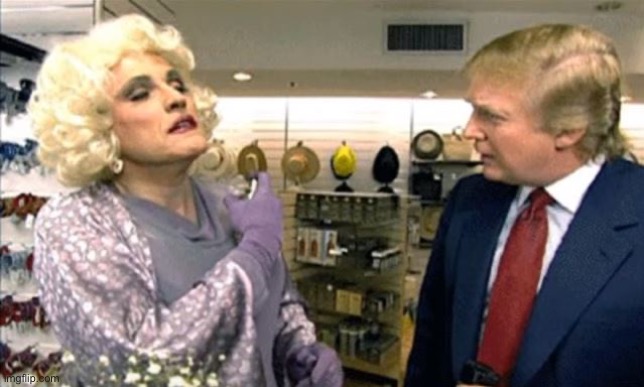 Rudy Giuliani in Drag with Donald Trump | image tagged in rudy giuliani in drag with donald trump | made w/ Imgflip meme maker