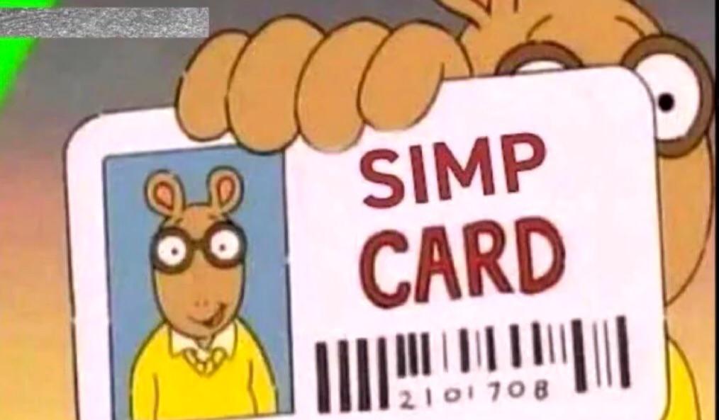 Arthur's simp card Blank Meme Template