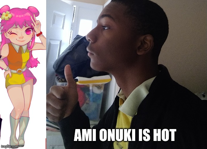 My dream girl is hot obviously | AMI ONUKI IS HOT | image tagged in funny memes | made w/ Imgflip meme maker