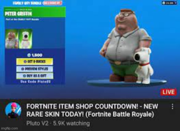 Hey Lois Remember the Time that Me And Brian Were In Fortnite