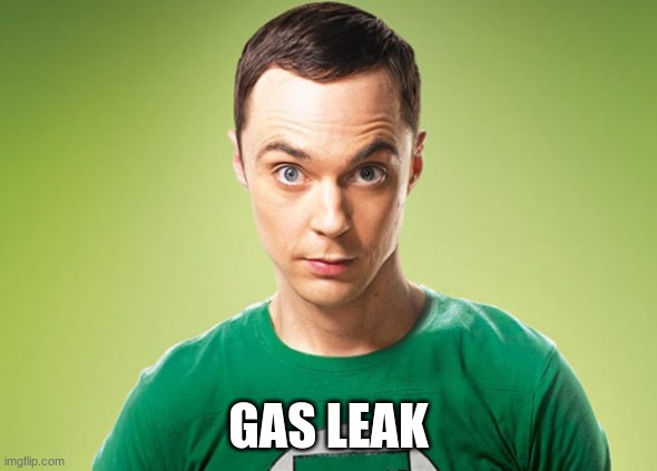 Sheldon Cooper | GAS LEAK | image tagged in sheldon cooper | made w/ Imgflip meme maker