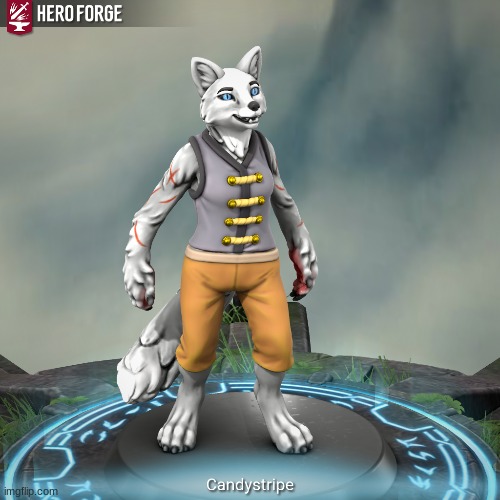 "Candystripe" Hero Forge Character for DarthTricera! (Created by Frosten) | made w/ Imgflip meme maker
