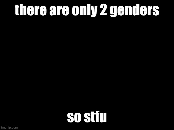 there are only 2 genders; so stfu | made w/ Imgflip meme maker
