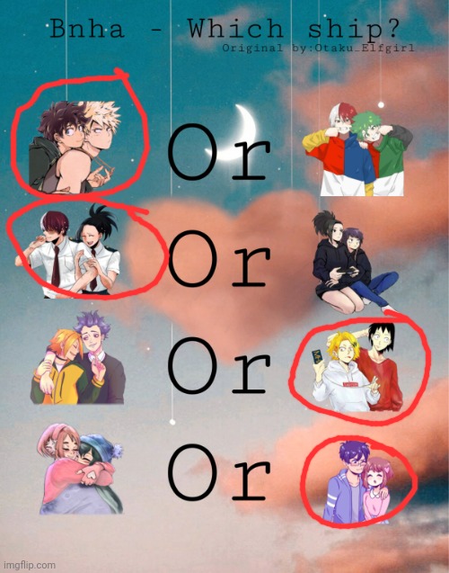 Bnha- Which ship? | image tagged in bnha- which ship | made w/ Imgflip meme maker