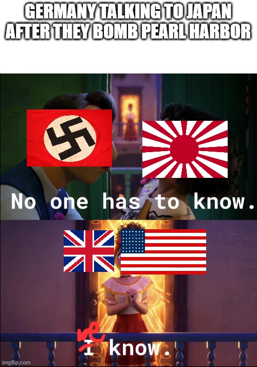 No one is looking | GERMANY TALKING TO JAPAN AFTER THEY BOMB PEARL HARBOR | image tagged in no one is looking | made w/ Imgflip meme maker