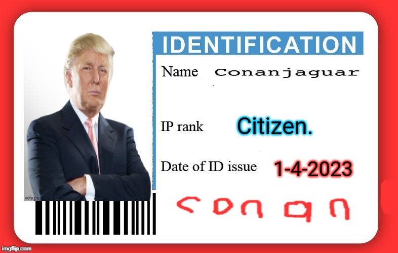 DMV ID Card | Citizen. 1-4-2023 | image tagged in dmv id card | made w/ Imgflip meme maker