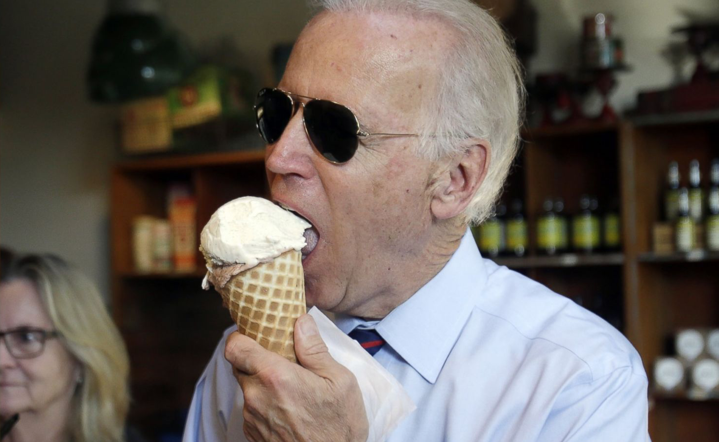 High Quality Joe Biden ice cream Blank Meme Template