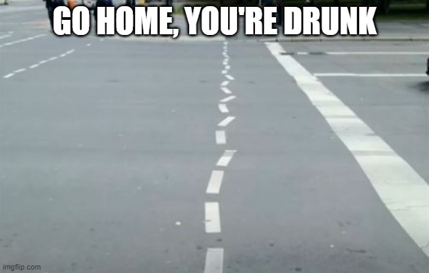 Lines | GO HOME, YOU'RE DRUNK | image tagged in you had one job | made w/ Imgflip meme maker