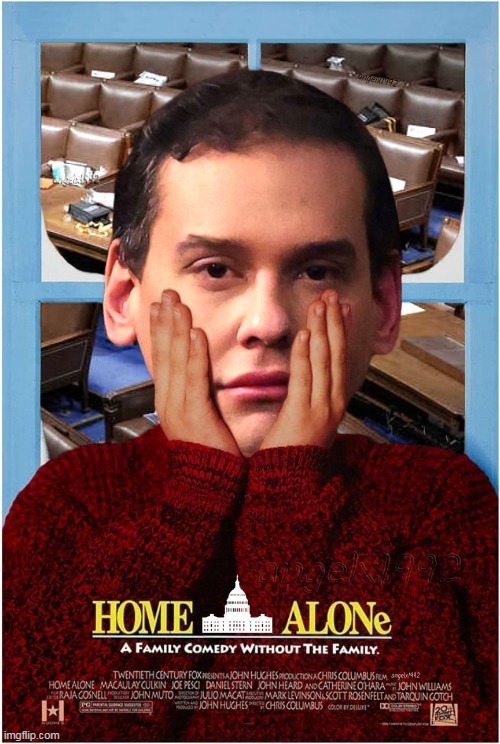 image tagged in george santos,speaker of the house,clown car republicans,home alone,republicans,elections | made w/ Imgflip meme maker