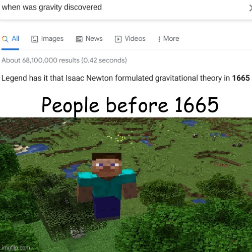 If Isaac Newton never discovered gravity, We would have all been in Creative mode. | People before 1665 | image tagged in isaac newton,flying,gravity,people before,minecraft | made w/ Imgflip meme maker