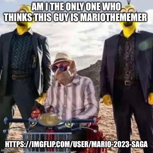 Feel free to screenshot | AM I THE ONLY ONE WHO THINKS THIS GUY IS MARIOTHEMEMER; HTTPS://IMGFLIP.COM/USER/MARIO-2023-SAGA | image tagged in feel free to screenshot | made w/ Imgflip meme maker