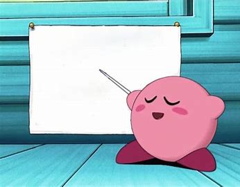 Kirby Explaining something Blank Meme Template