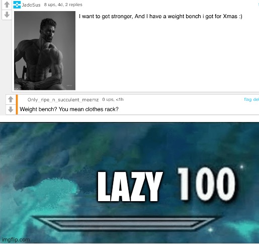 Lazy 100 |  LAZY | image tagged in skyrim 100 blank | made w/ Imgflip meme maker