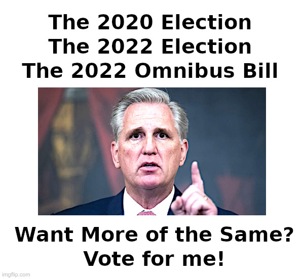 Kevin McCarthy: More of the Same! | image tagged in kevin mccarthy,republican,rino,elections,omnibus bill,disasters | made w/ Imgflip meme maker