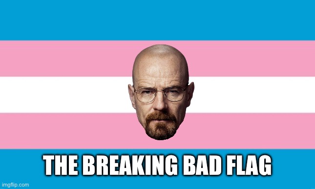 Transgender Flag | THE BREAKING BAD FLAG | image tagged in transgender flag | made w/ Imgflip meme maker