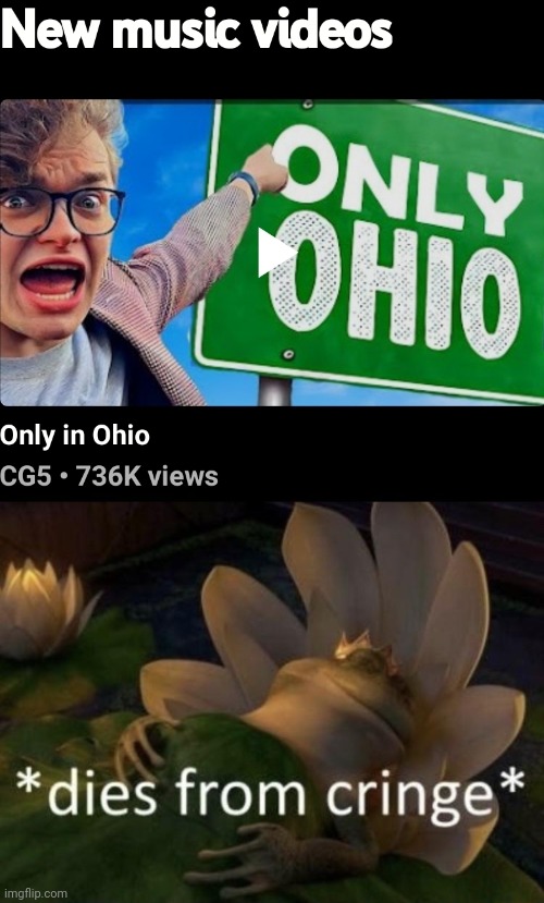Nobody youtube music new music videos | image tagged in dies from cringe,why are you reading this | made w/ Imgflip meme maker
