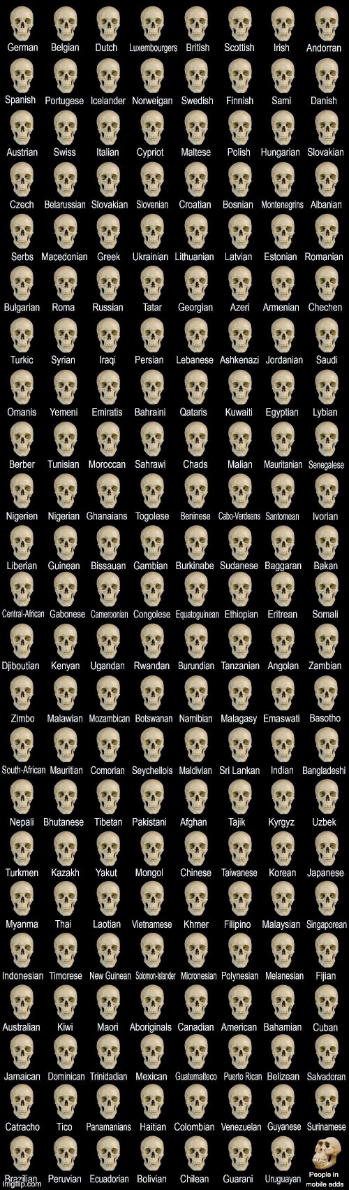 Deformed skull | People in 
mobile adds | image tagged in deformed skull | made w/ Imgflip meme maker