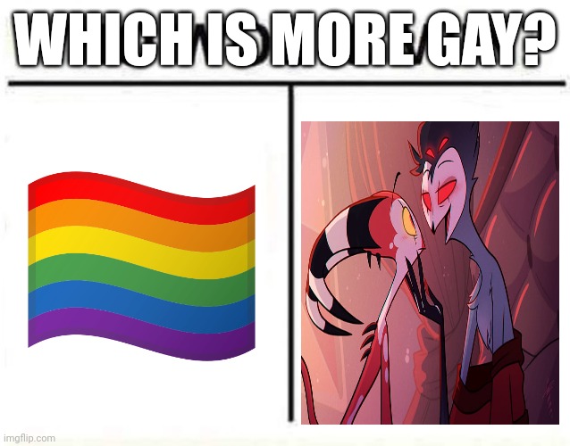 A timeless debate | WHICH IS MORE GAY? | image tagged in who would win | made w/ Imgflip meme maker