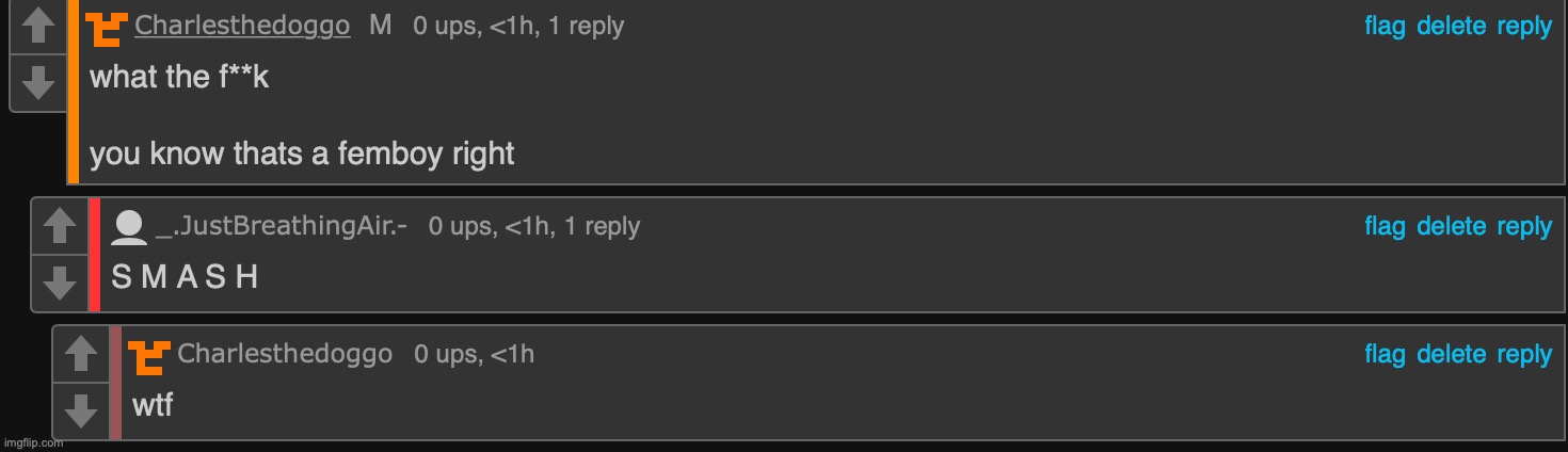 bro found out it was a femboy and got a boner oml | made w/ Imgflip meme maker