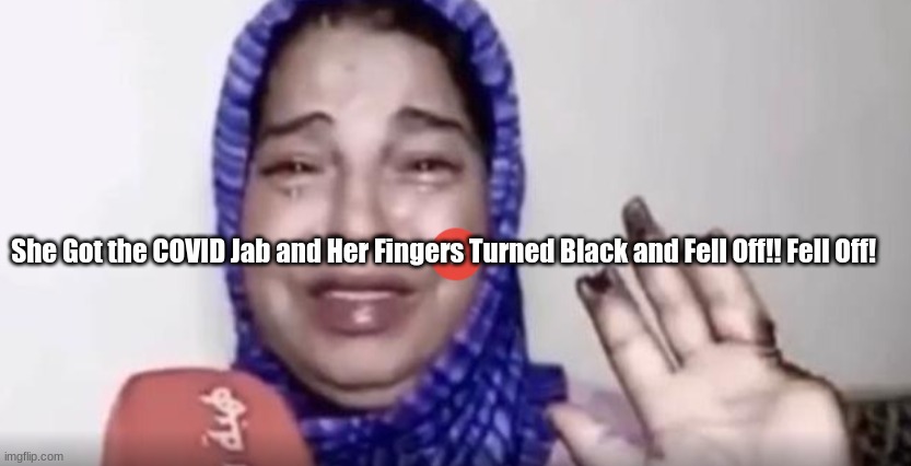 She Got the COVID Jab and Her Fingers Turned Black and Fell Off!! Fell Off!  (Video) 