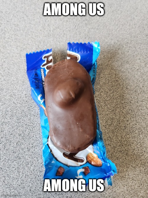 This almond joy looks SUS | AMONG US; AMONG US | image tagged in sus,among us,fun,funny,meme | made w/ Imgflip meme maker