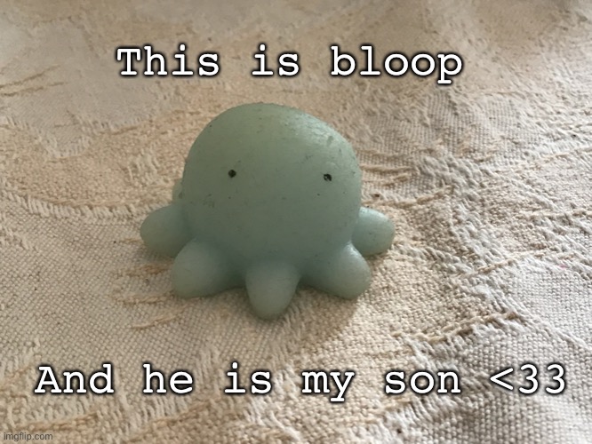 He’s a baby octopus and my son <3 | This is bloop; And he is my son <33 | made w/ Imgflip meme maker