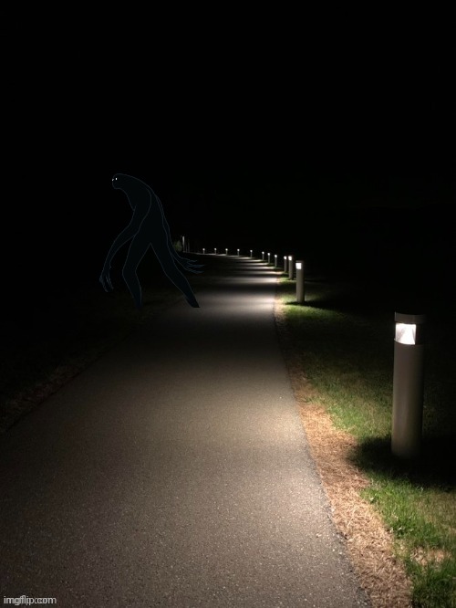 Creepy Pathway | image tagged in creepy pathway | made w/ Imgflip meme maker