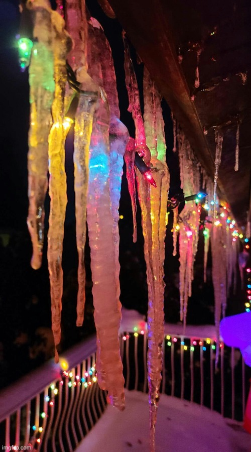 Glow in the dark icicles | made w/ Imgflip meme maker