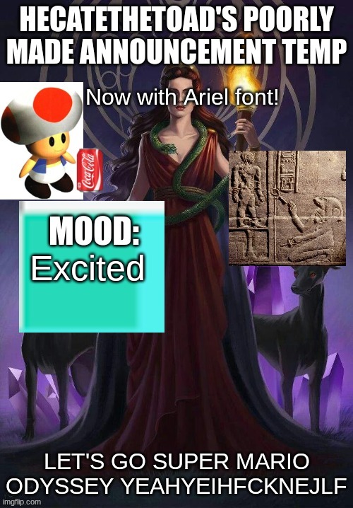 soup maro iliad | Now with Ariel font! Excited; LET'S GO SUPER MARIO ODYSSEY YEAHYEIHFCKNEJLF | image tagged in iykhyb | made w/ Imgflip meme maker