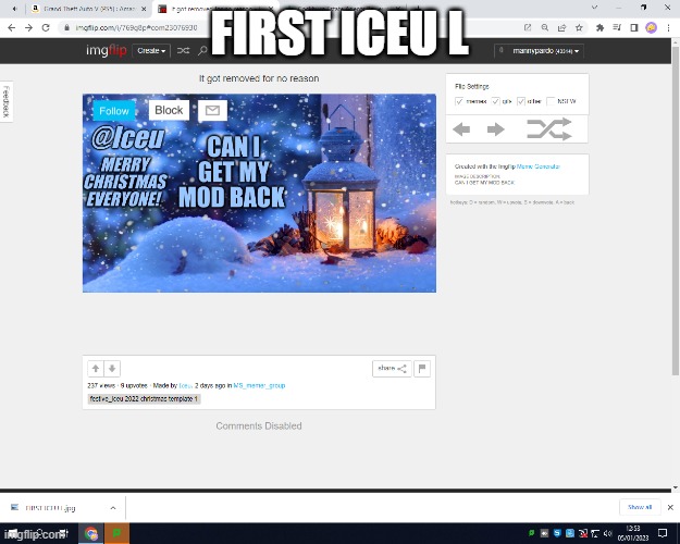 first iceu L | FIRST ICEU L | image tagged in iceu,loser | made w/ Imgflip meme maker