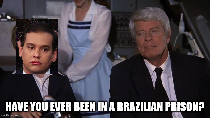 Lyin', Stealin' George. Meet the New GOP. Same as the Old GOP. | HAVE YOU EVER BEEN IN A BRAZILIAN PRISON? | image tagged in morally bankrupt santos,morally bankrupt gop | made w/ Imgflip meme maker