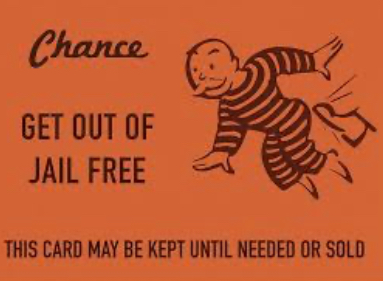 Get out of jail free card Blank Meme Template