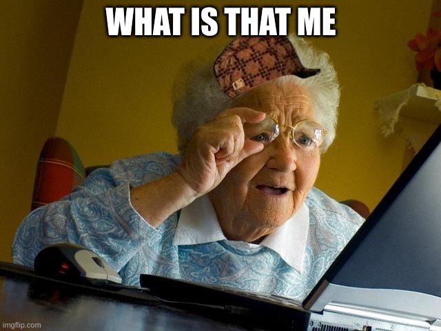 Grandma Finds The Internet | WHAT IS THAT ME | image tagged in memes,grandma finds the internet | made w/ Imgflip meme maker
