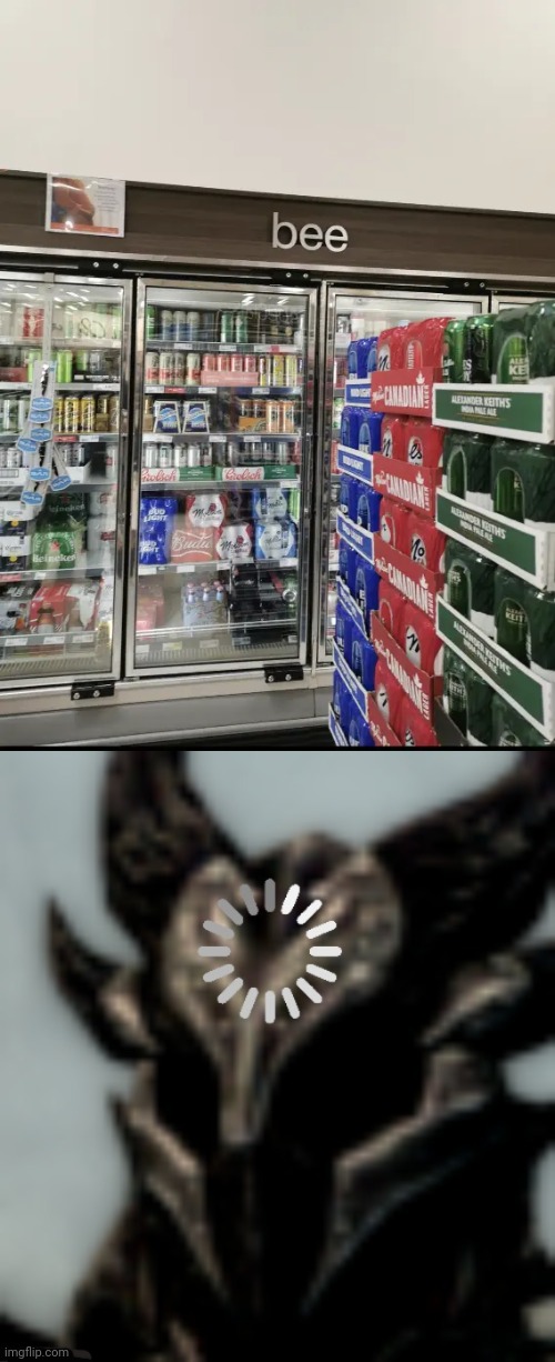 bee?!??! | image tagged in dragonborn processing,beer,you had one job,store,memes,fails | made w/ Imgflip meme maker