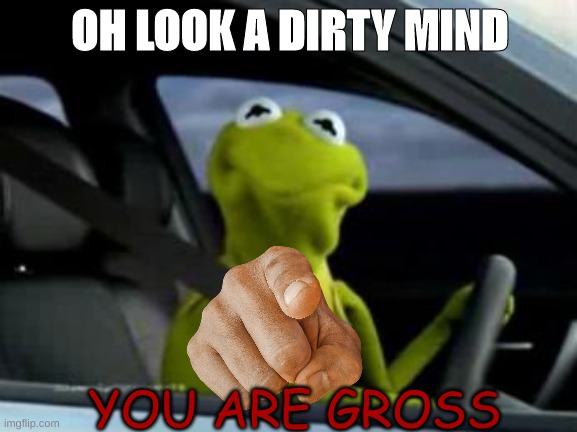 POV Gta Taxi Driver | OH LOOK A DIRTY MIND; YOU ARE GROSS | image tagged in sad kermit | made w/ Imgflip meme maker