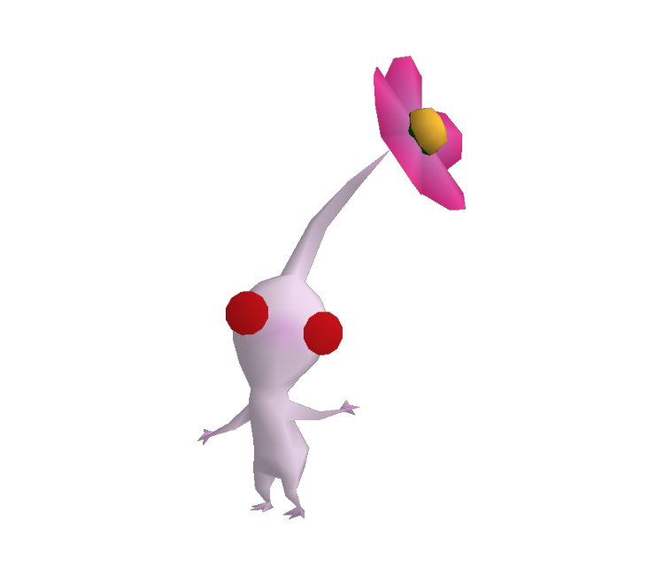 High Quality White Pikmin Model Blank Meme Template