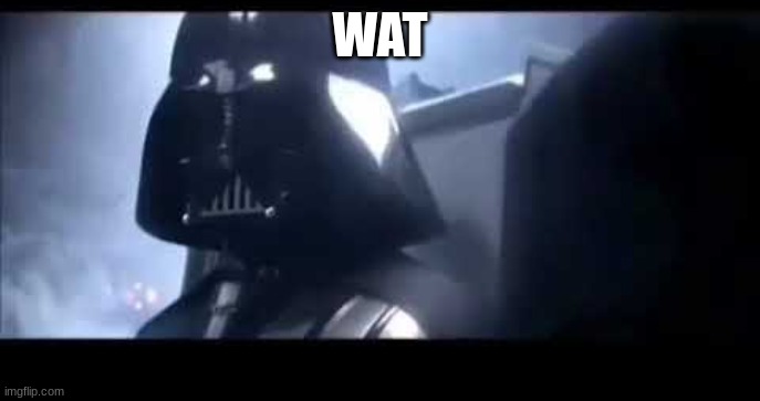 Darth Vader Where is Padme? | WAT | image tagged in darth vader where is padme | made w/ Imgflip meme maker